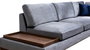 Atelier Del Sofa Tulip Sofá Esquinero Derecho con Puf - Gris Oscuro